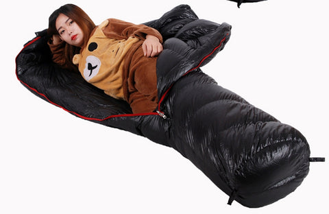 Cold-resistant area goose down and down sleeping bag